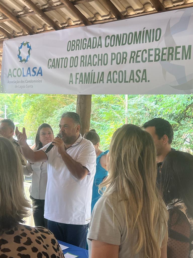 Registros da Iª reunião itinerante da Associação dos Condomínios de Lagoa Santa - Acolasa.